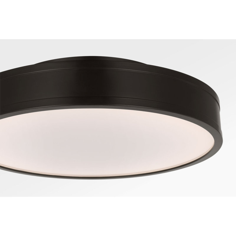 Radcliff rond semi-encastré, H 4 po x l 16 po x P 16 po, Fer vieilli