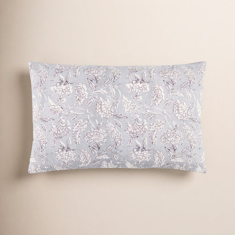 Caigan Accent Pillow, Pillow Cover Only - No Insert, Slate/White