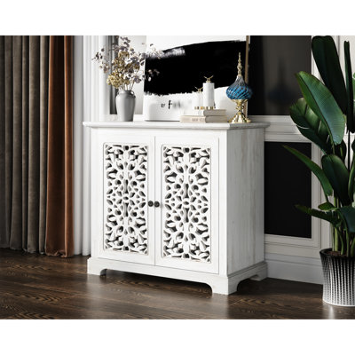 Armoire console blanche antique - Design classique pour tout espace de vie