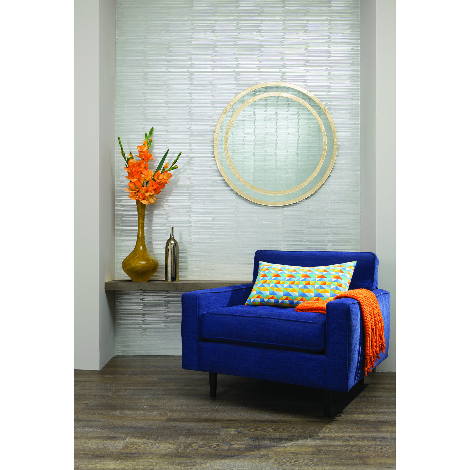 Boudin Wallpaper, Metallic Silver