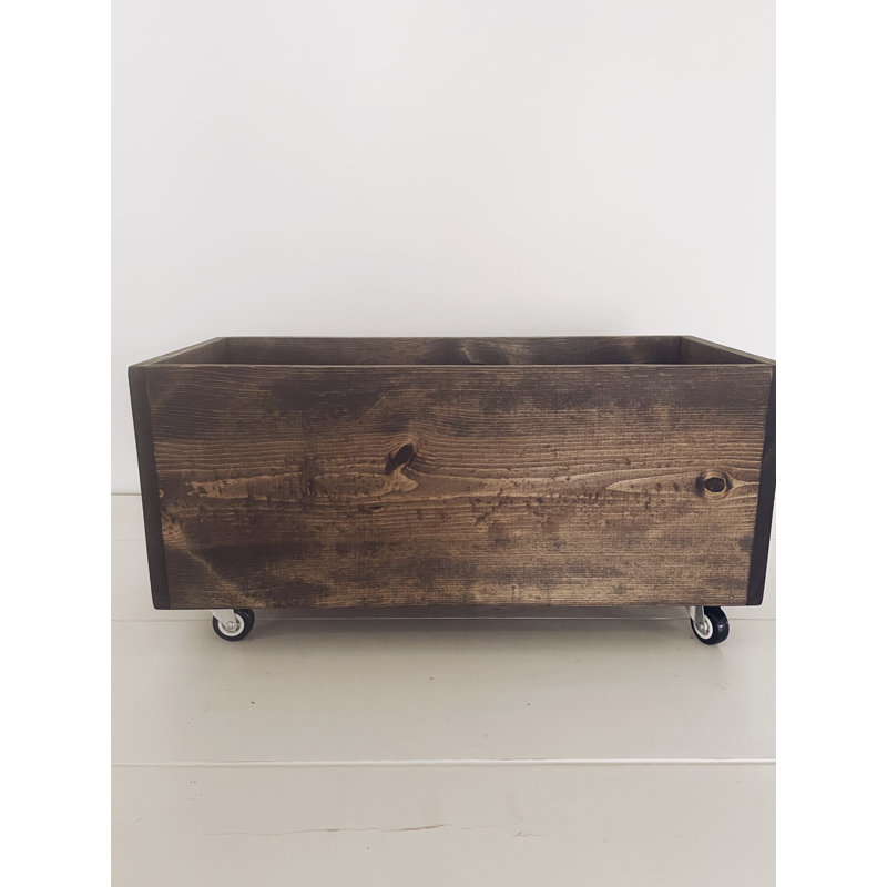 Boîte de rangement en bois massif personnalisable Addielynn, Oui