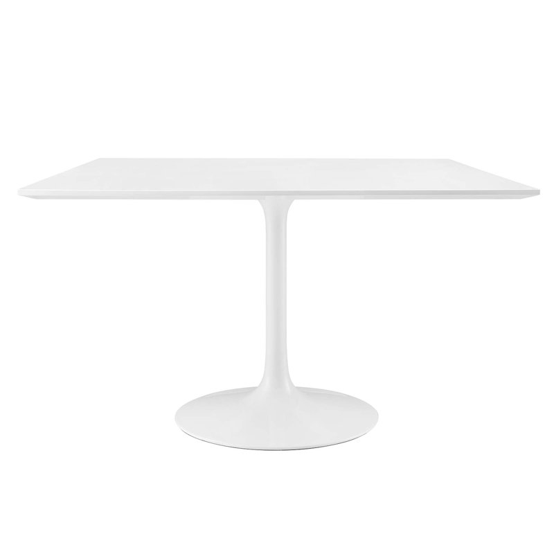 Lippa Square Dining Table, 29.5" H x 48" W x 48" L, White