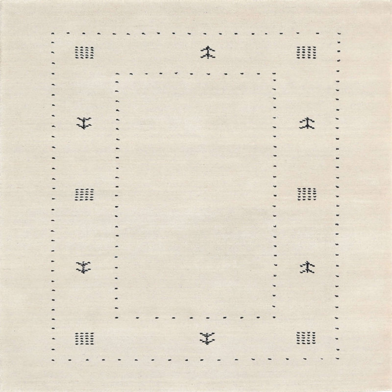 Tapis gris zone contemporaine, Carré 8 pi