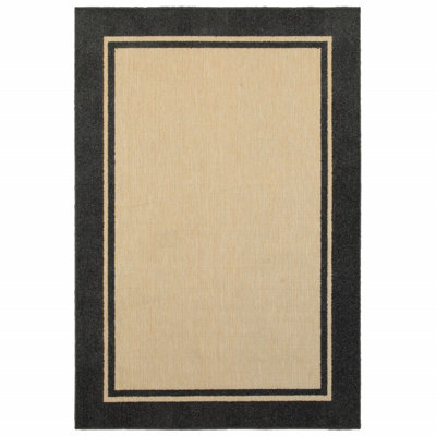 Laub Sand/Charcoal Indoor / Outdoor Area Rug