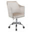 Chaise de bureau pivotante champagne et chrome