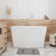 47'' x 27'' Freestanding Solid Surface Soaking Bathtub with Interior Seat for Small Space Room with Pop-up Drain And Overflow