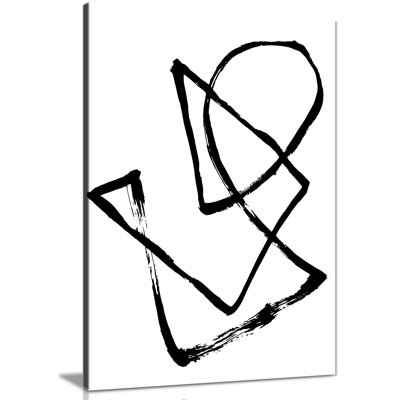 Abstract Curved - Wrapped Canvas Painting