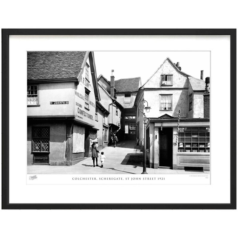 Colchester, Scheregate, St John Street 1921 by Francis Frith - Single Picture Frame Print, 45cm H x 60cm W x 2.3cm D