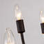 Lustre noir industriel de style lustre rustique rétro à 18 lumières de style lustre noir pour salle à manger, îlot de cuisine, salon, E12