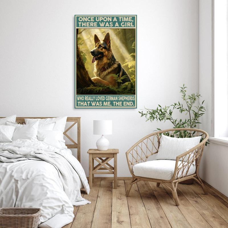 «Who Really Lived German Shepherds», reproduction d'art graphique sur toile tendue, H 20 po x l 16 po x P 1,25 po