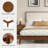 Queen Solid Bamboo Bed Frame, Adjustable Upholstered Headboard Mortise And Tenon Structure