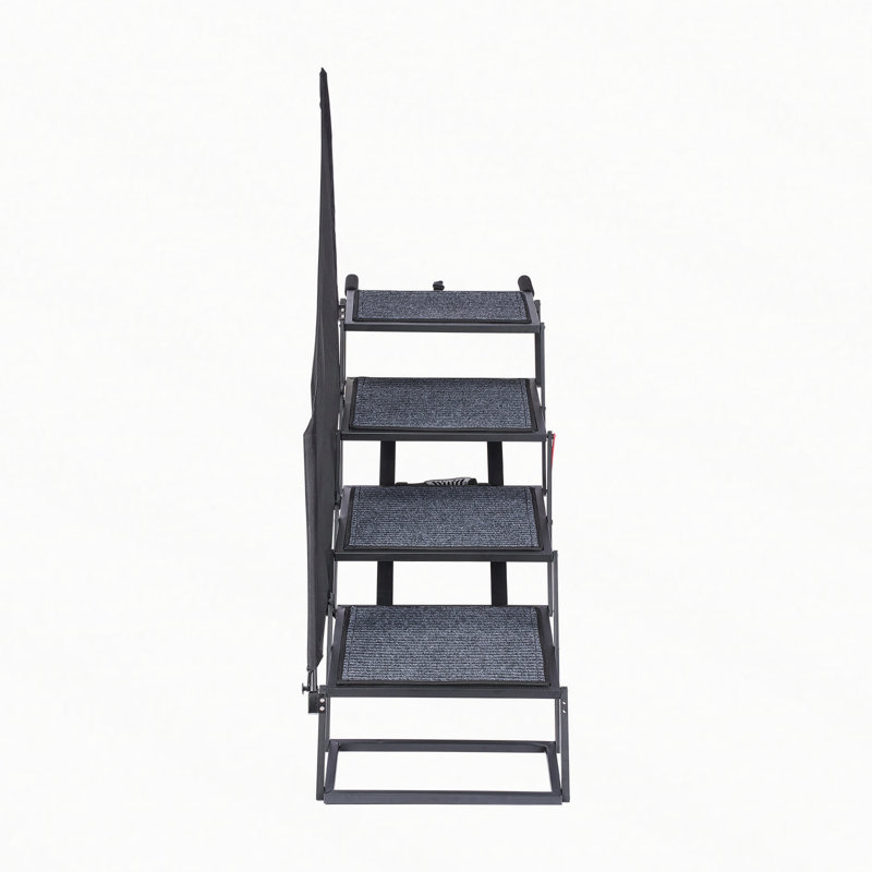Escalier pour chien pliable en 4 étapes pour voiture avec surface antidérapante