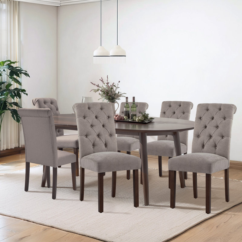 Chaises de salle à manger rembourrées Artemisia, Taupe