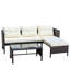 Ensemble de mobilier d'extérieur avec canapé modulaire en rotin et coussins en osier