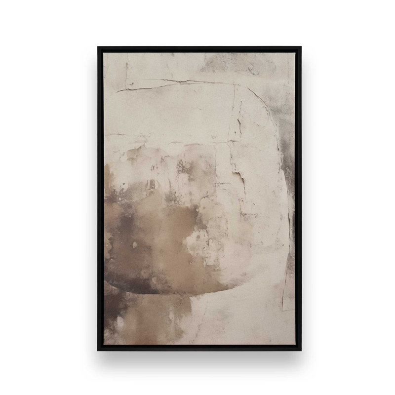 Mocha Musings II Canvas Print, 30.75" H x 20.75" W x 1.75" D, Satin Black Floater Framed