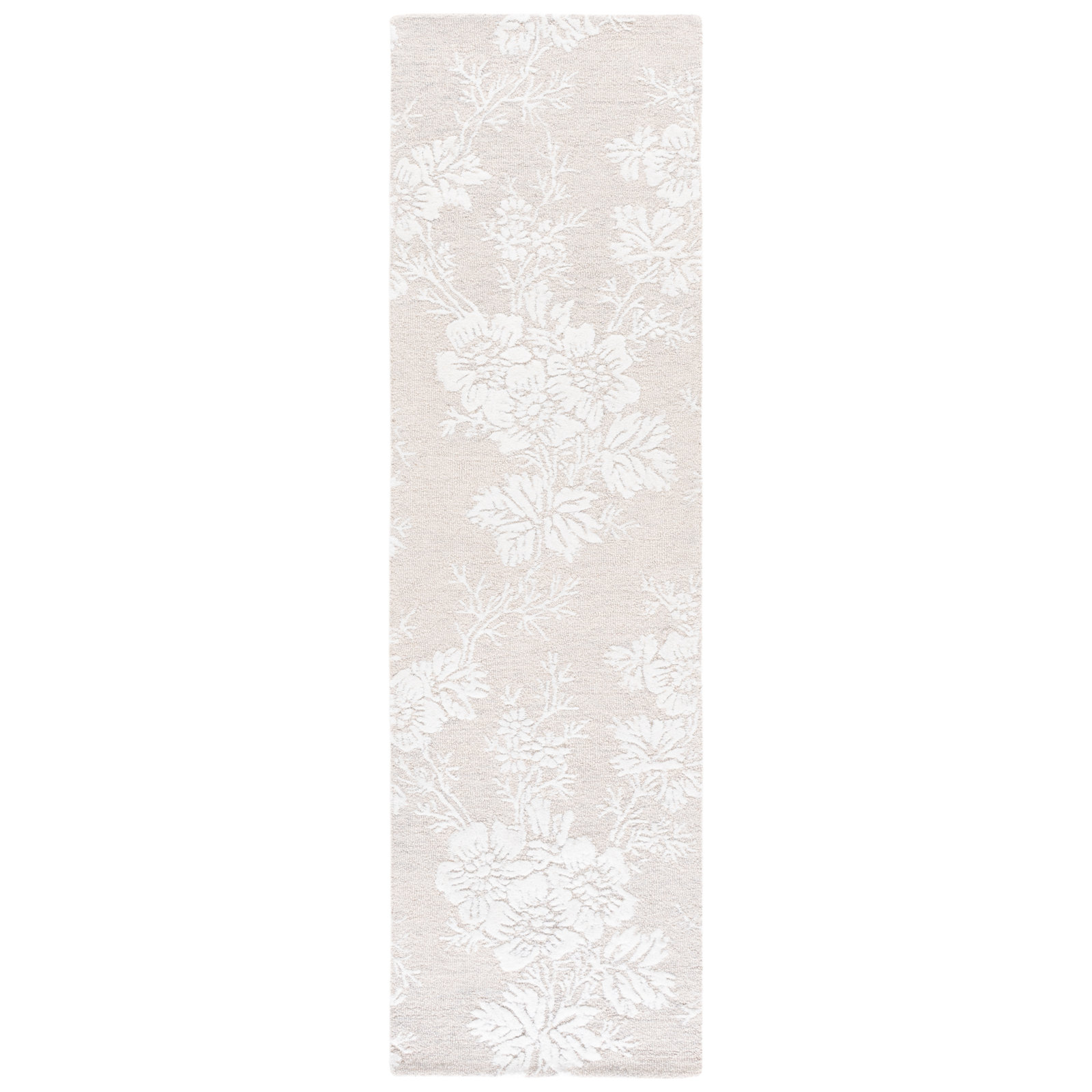 Glamour Hand Tufted Wool, Viscose Floral Indoor Rug, Runner 2'3" x 8'