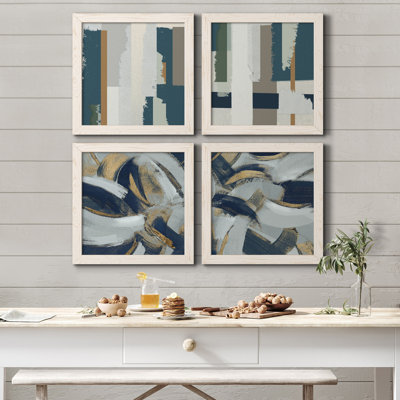 «Close to the Edge I», ensemble de 4 peintures sur toile encadrées