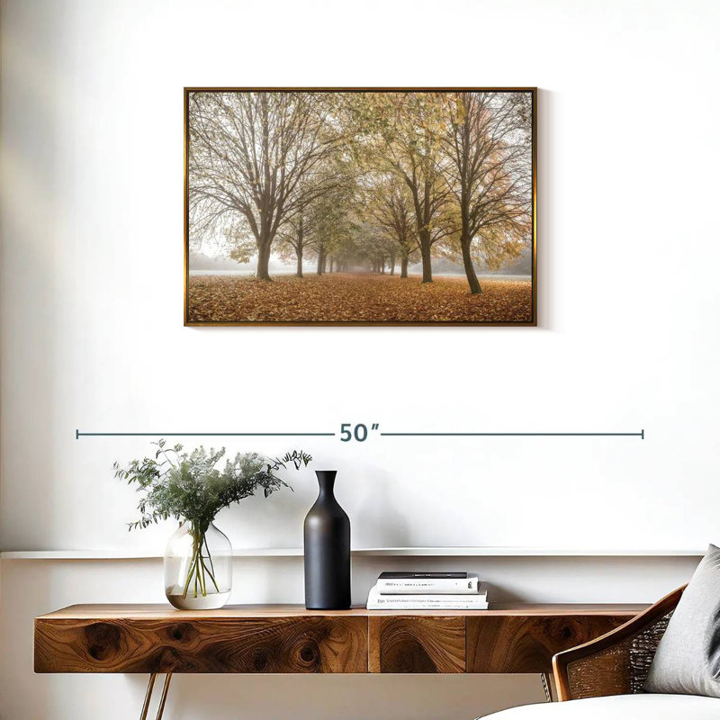 Paix d'automne, Cadre flottant doré, 31 po x 21 po
