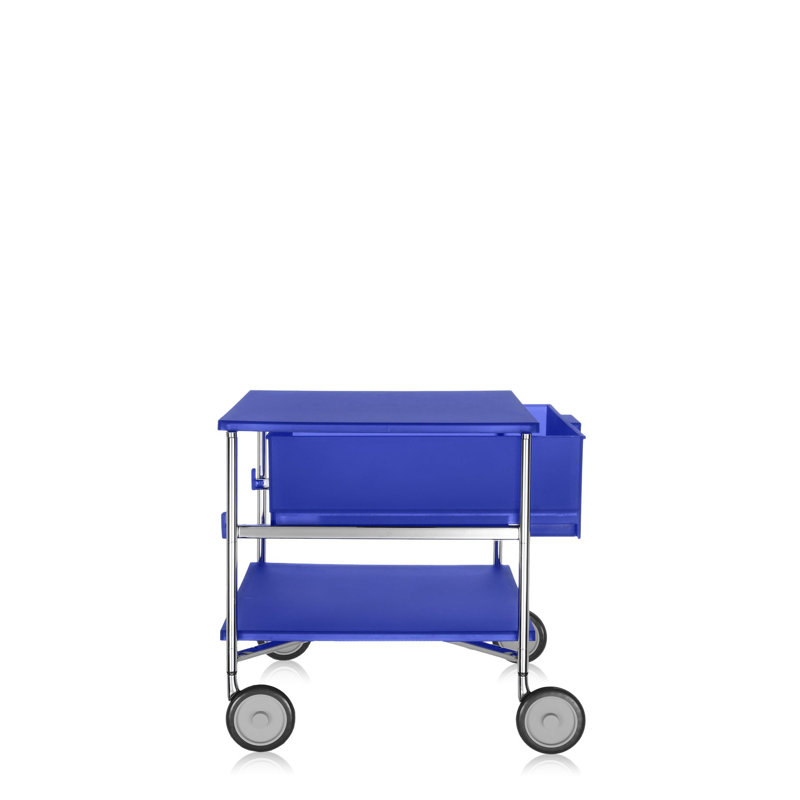 Mobil Drawer Storage, Translucent Cobalt, With Wheels, 6 Hi