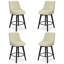 Tabouret de bar et de comptoir pivotant en bois massif Malakeh-100865017-100865018