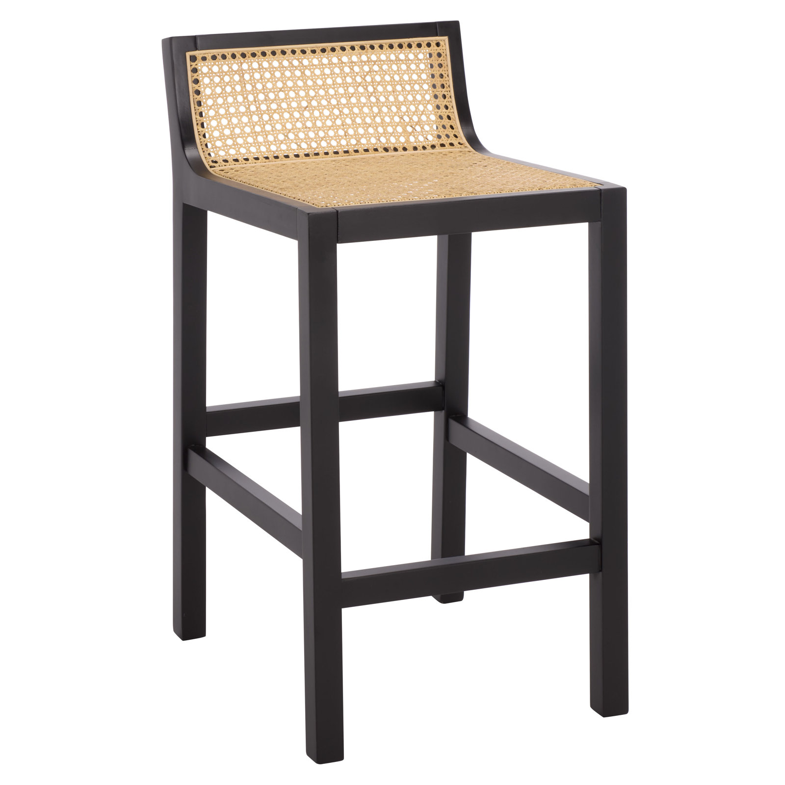 McCarthy Cane Bar & Counter Stool, Black, Counter Stool(25.59” Seat Height)