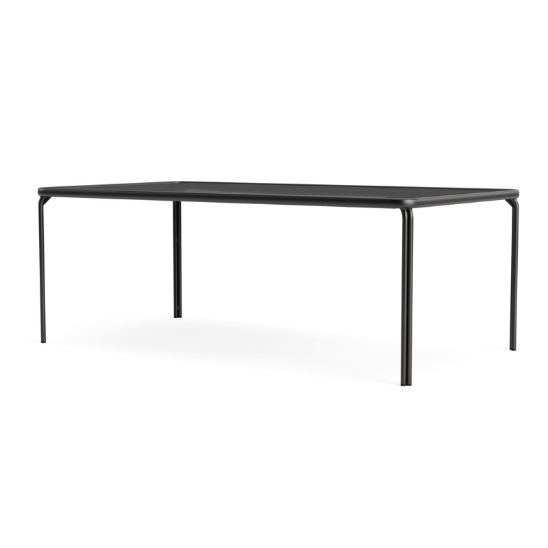Kantan Outdoor Dining Table, Textured Pewter