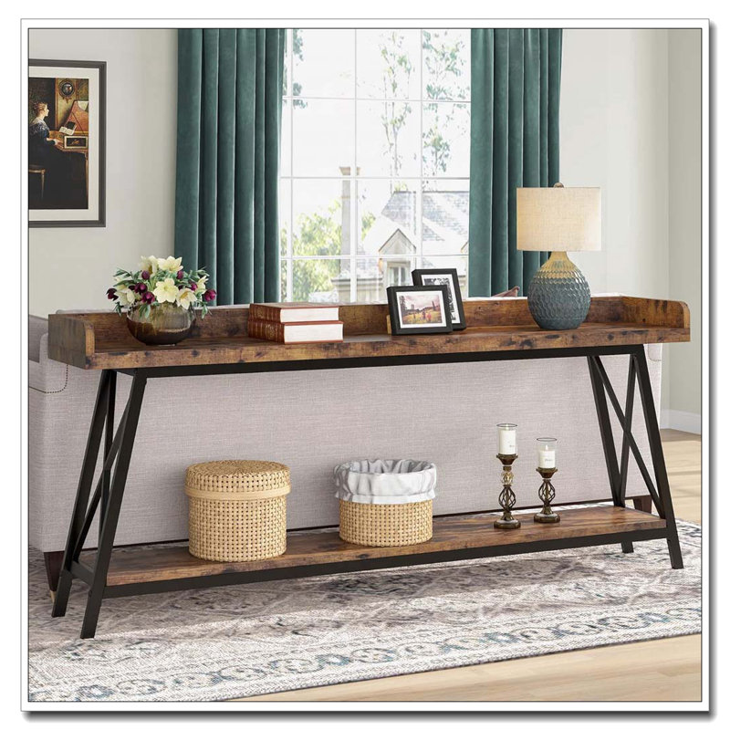 70.9" Extra Long Industrial Console Table