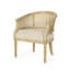 Fauteuil d'appoint beige naturel avec sangles courbées et canne pour plus de confort-401706866