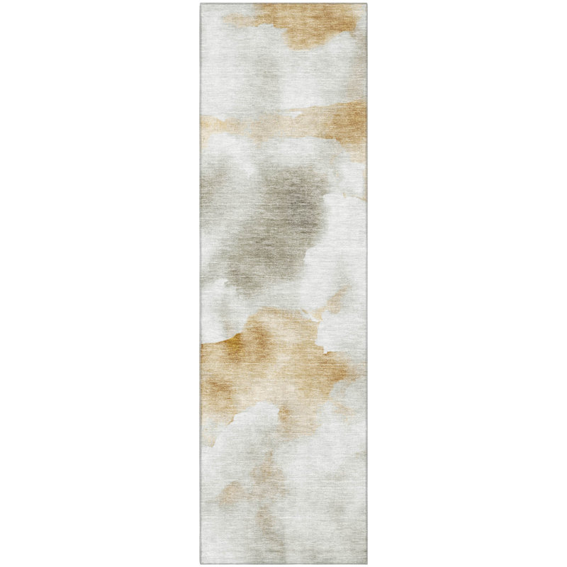Premium Machine Washable Jacquez AMF1800 Modern Rug, Runner 2'3" x 7'6"