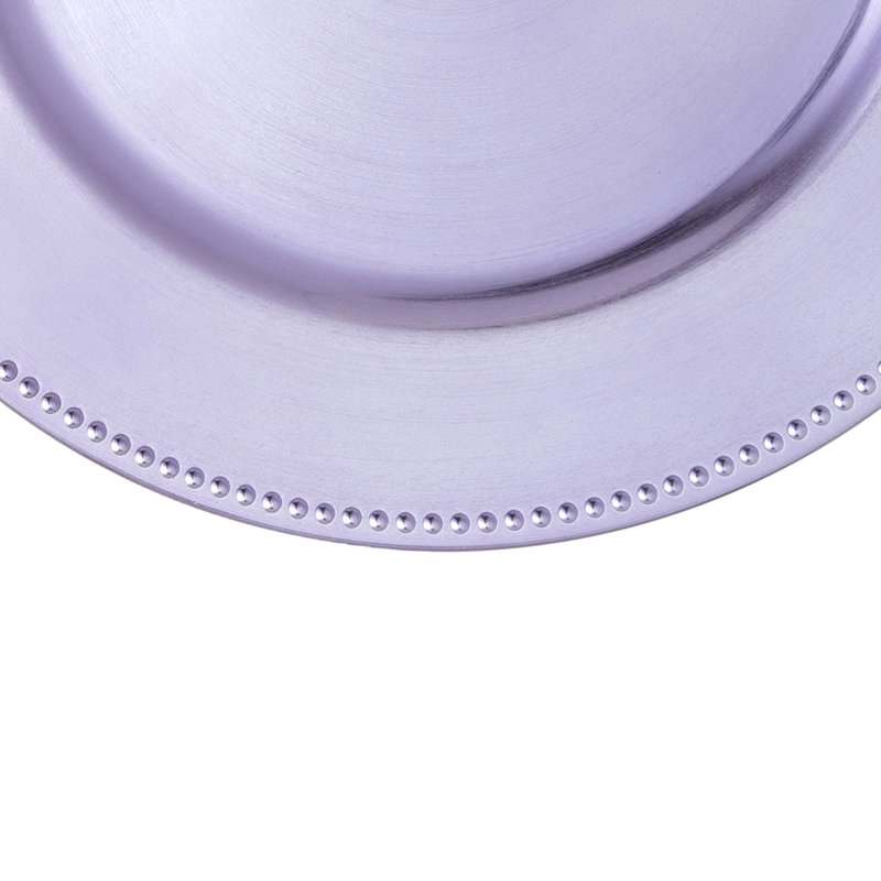 Assiette de service en plastique de 13 pouces (paquet de 6) Danais, Lavande
