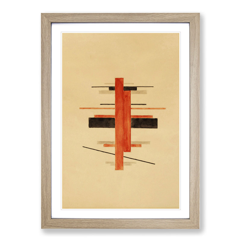 Suprematist Composition Vol.2 by Ilya Chashnik - Picture Frame Painting, 36cm H x 27cm W x 2cm D, Oak Framed