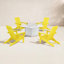 POLYWOOD® x AllModern 4-Person Folding Adirondack Patio Seating Group with Side Table