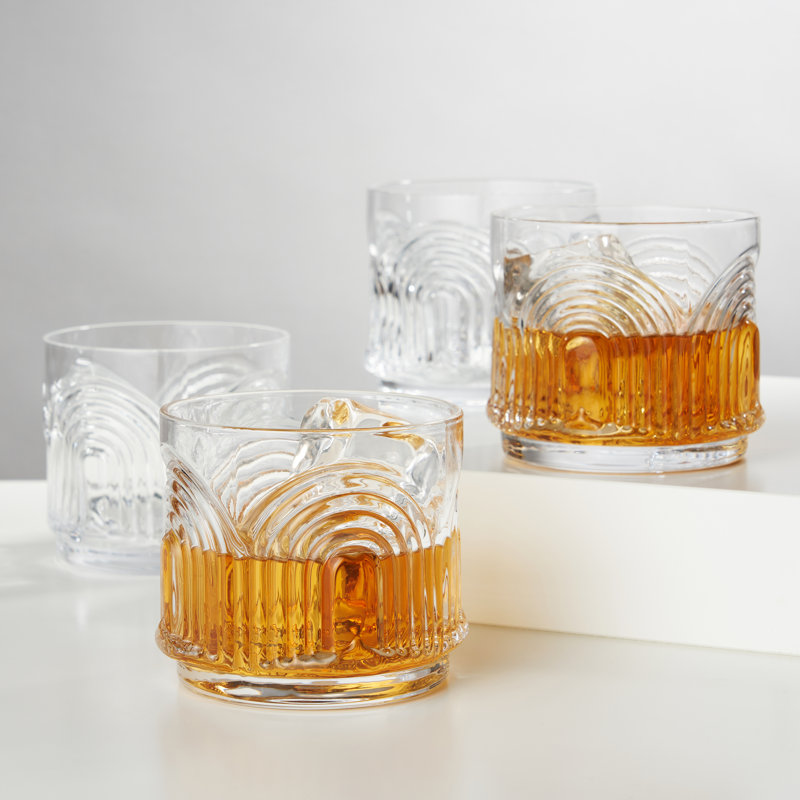 Beau Crystal Lowball Tumblers