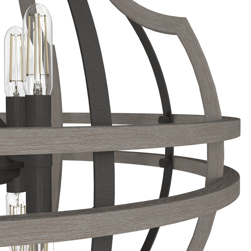 Stone Creek 6 - Light Unique / Statement Bulb Chandelier