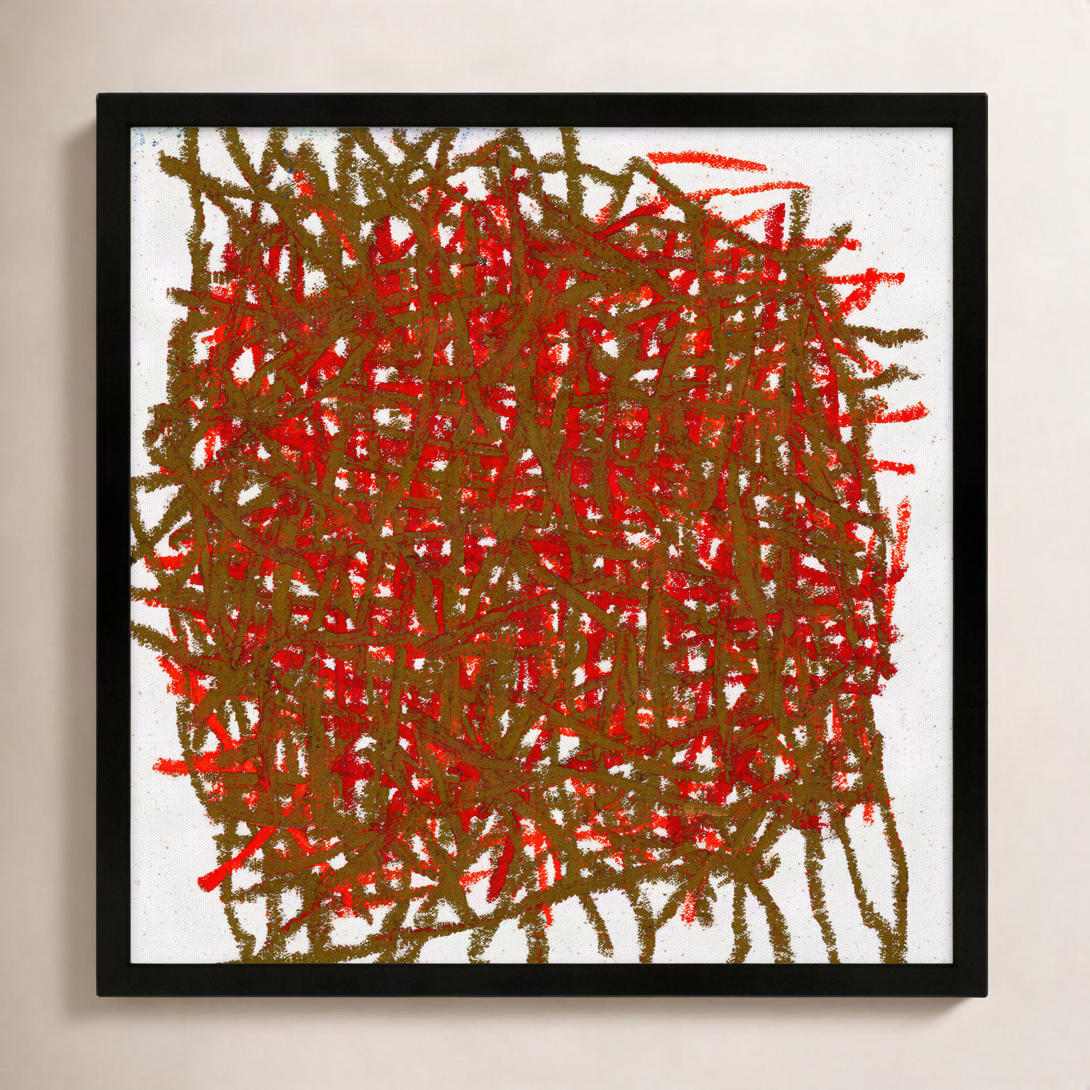 Drewes "Thicket" Print by Stephanie Dennis, Black, 24" H x 24" W  x 1.25" D