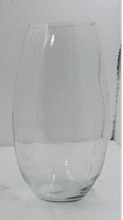 Glass Table Vase, 10.5" H x 6" W x 6" D