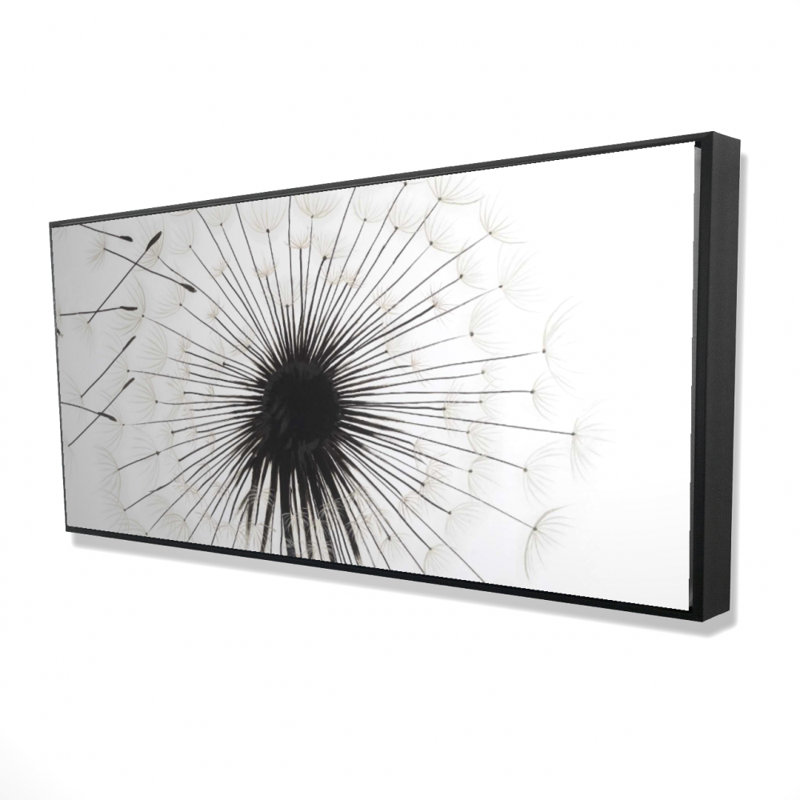 Silhouette Of Dandelion Print On Canvas, H 24 po x l 48 po
