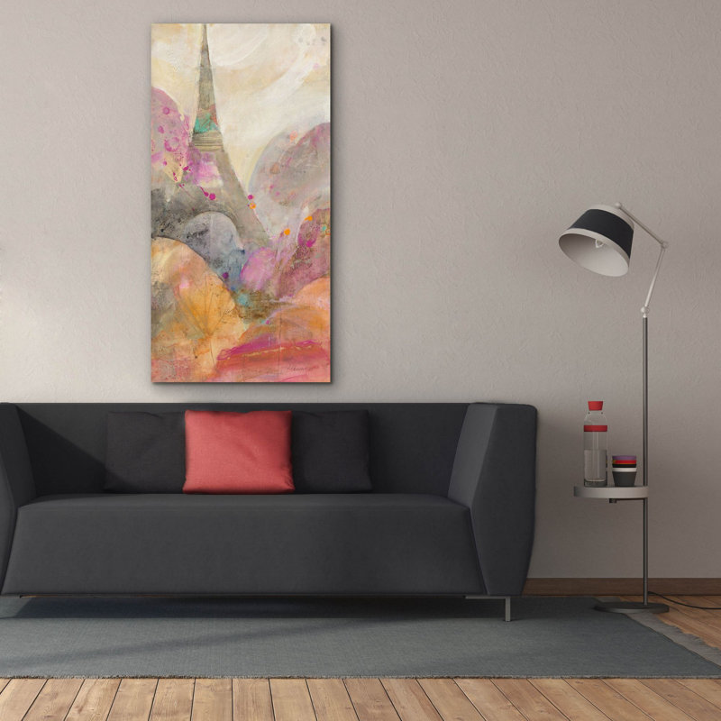 "Epic Graffiti" Sunrise Paris "par Albena Hristova, art mural sur toile, H 60 po x l 30 po