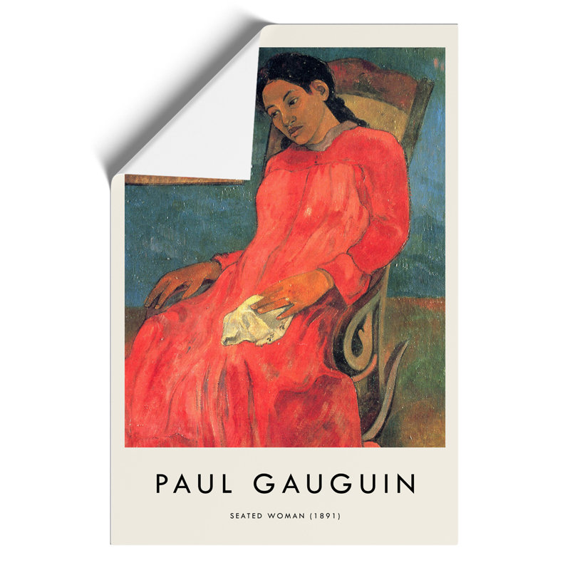 Seated Woman Vol.1 by Paul Gauguin - No Frame Print, 30cm H x 21cm W x 0.1cm D