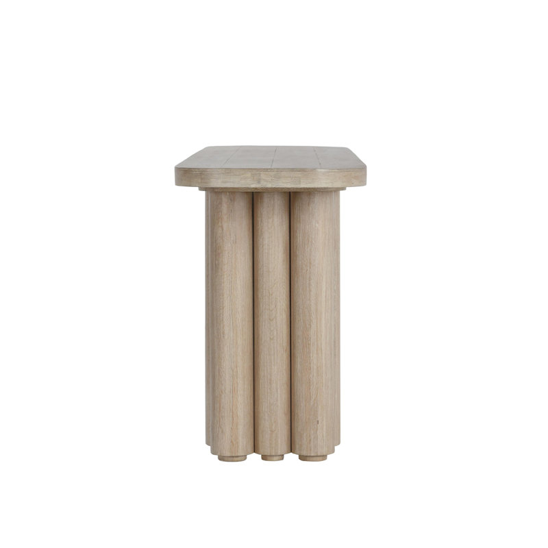 Tiber Console Table, Beige Wood
