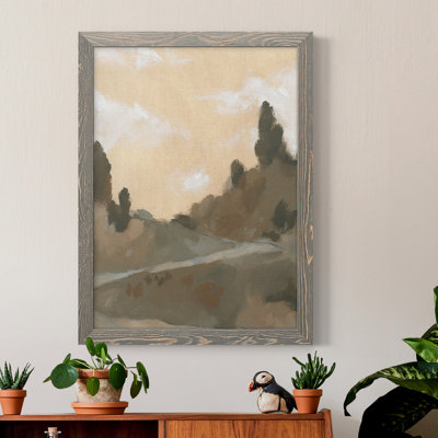 Hillside Walking Path V - Peinture sur toile encadrée