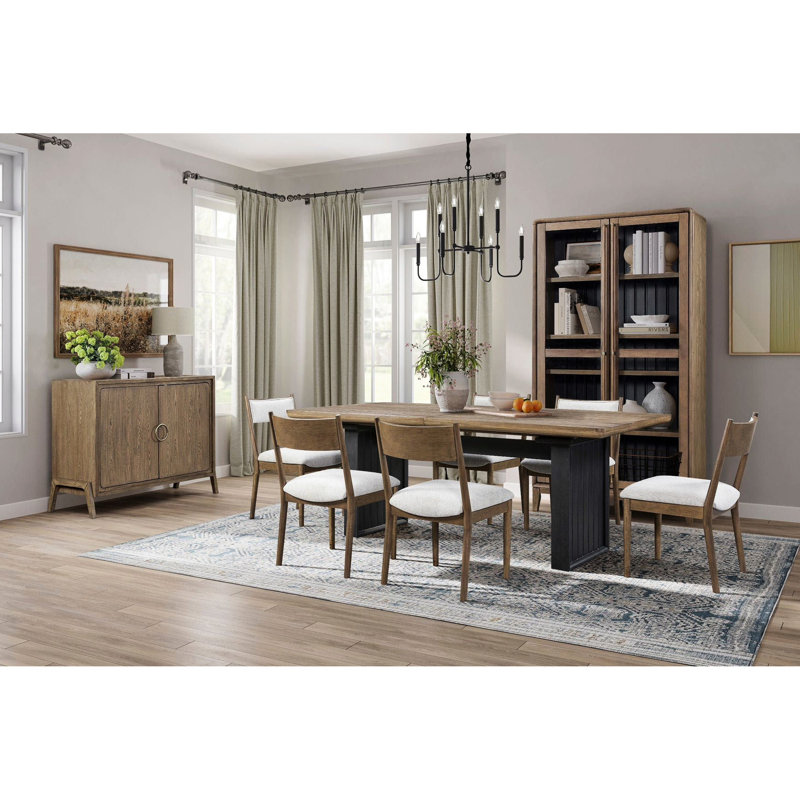 Desserte à deux portes 46 po, finition avec quincaillerie personnalisée, portes d'armoire de rangement, style moderne plus doux, bois massif +, brun, profondeur de 47,76 po, largeur de 18,18 po, hauteur de 36,66 po, finition de 120,36 lb, profondeur douce,