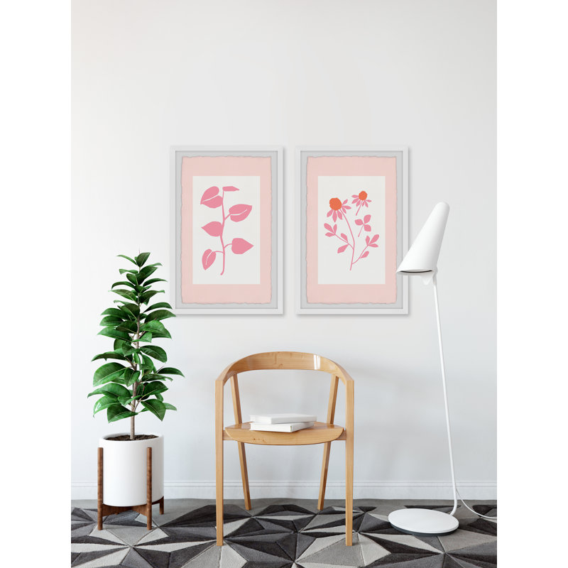 Young Plants by Marmont Hill - 2 Piece Single Picture Frame Painting Set, 30cm H x 40cm W x 3.81cm D