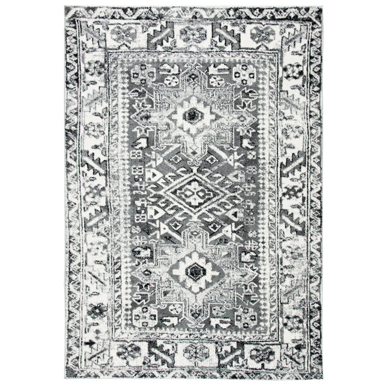 Allanton Oriental Gray/Ivory Area Rug