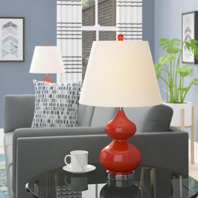 Glass Table Lamp, Blood Orange