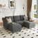 Tomario 5- Piece Upholstered U-Shaped Modular Sectional With Storage