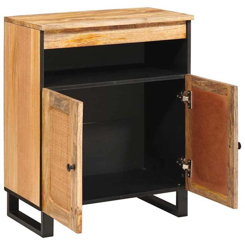 Solid Wood Rectangle Accent Cabinet