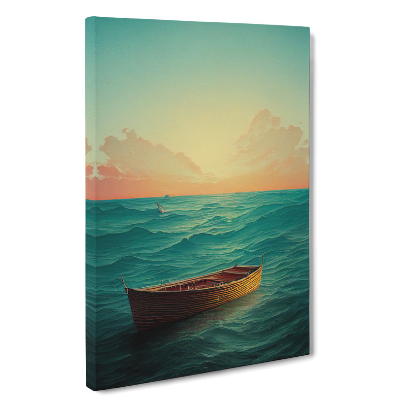 Boat Behind The Sun - Wrapped Canvas, 76cm H x 50cm W x 3cm D