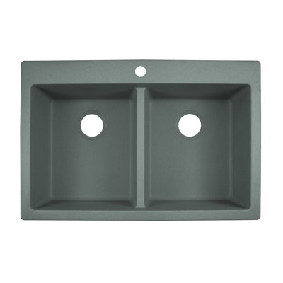 Primo 33" L x 22" W Double Basin Undermount Kitchen Sink