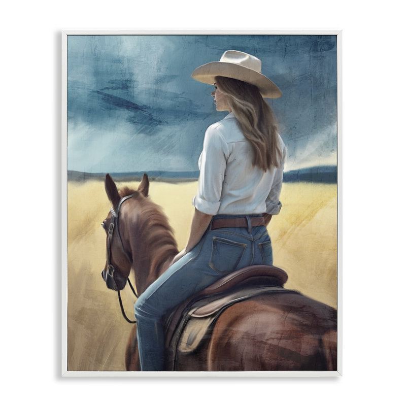 Giclée sur toile vue de campagne, design par Kim Allen, H 30 po x l 24 po, Estampe numérique encadrée blanc bord de mer
